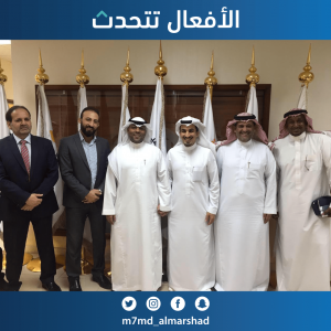 في مقر مجموعة المرشد مع نائب الرئيس التنفيذي لشركة سيمنس العالمية بالمملكة العربية السعودية وممثلي الشركتين